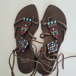 Stuart Weitzman bejeweled Gladiator Sandals (one of its kind)